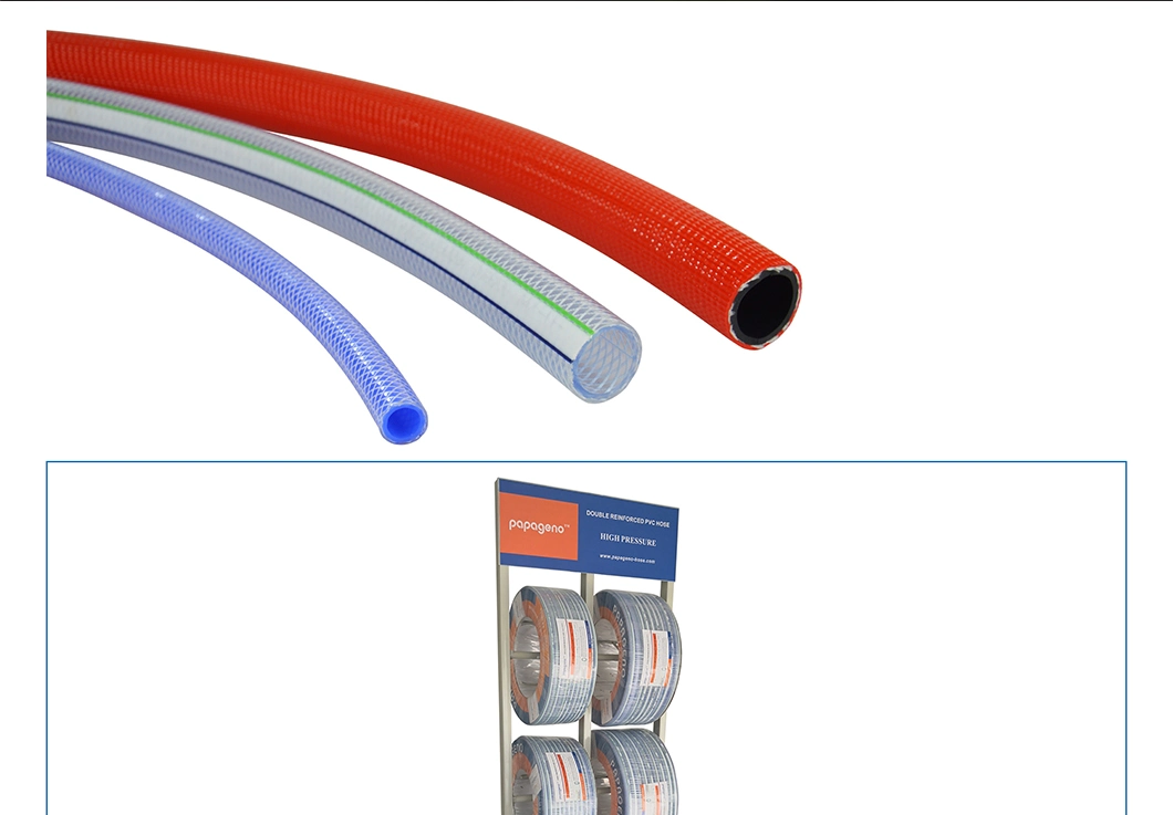 1/4&quot; -3&quot; Inch Clear Flexible PVC Polyester Fiber Reinforced Braided Water Hose