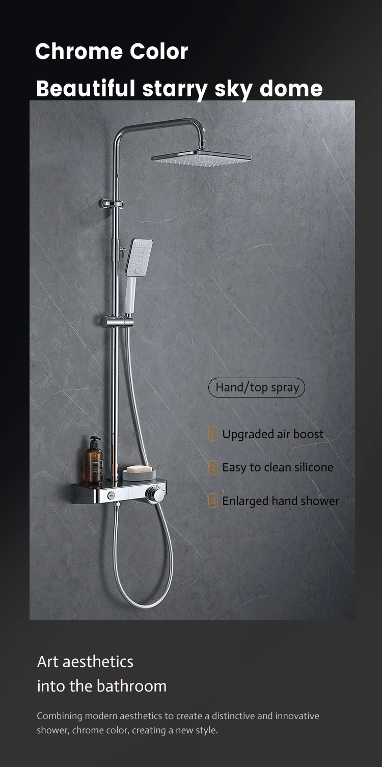 Modern Style Concealed Wall-Mount 304 Stainless Steel Bathtub Shower Faucet Mixer Set