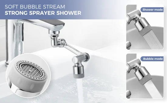 Bathroom Washbasin Tap Splash Filter Kitchen Faucet Extend Faucet Bubble Nozzle