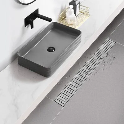 Bathroom Channel Tile Invisible Stainless Steel Linear Shower Floor Drain