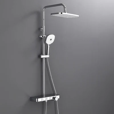 Modern Style Concealed Wall-Mount 304 Stainless Steel Bathtub Shower Faucet Mixer Set